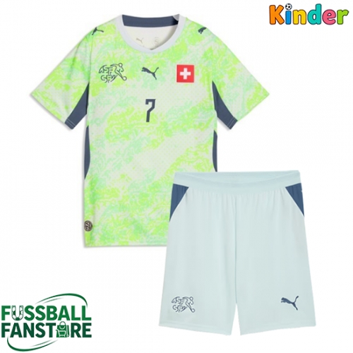 Schweiz Breel Embolo #7 Replik Auswärtstrikot Kinder WM 2026 Kurzarm (+ Kurze Hosen)